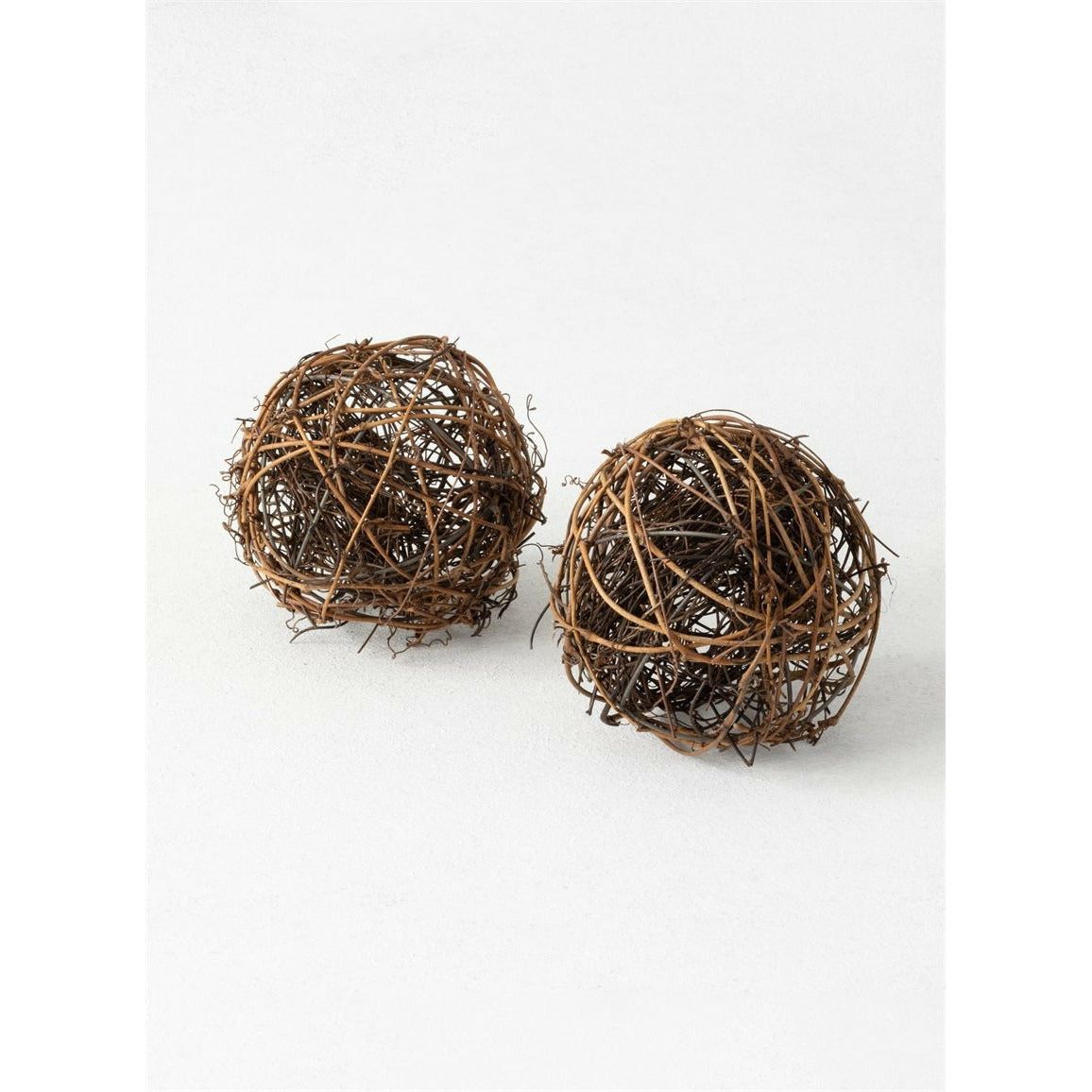Byher Decorative Ball Natural Green Moss Handmade (3.5 inch-Set of 6)