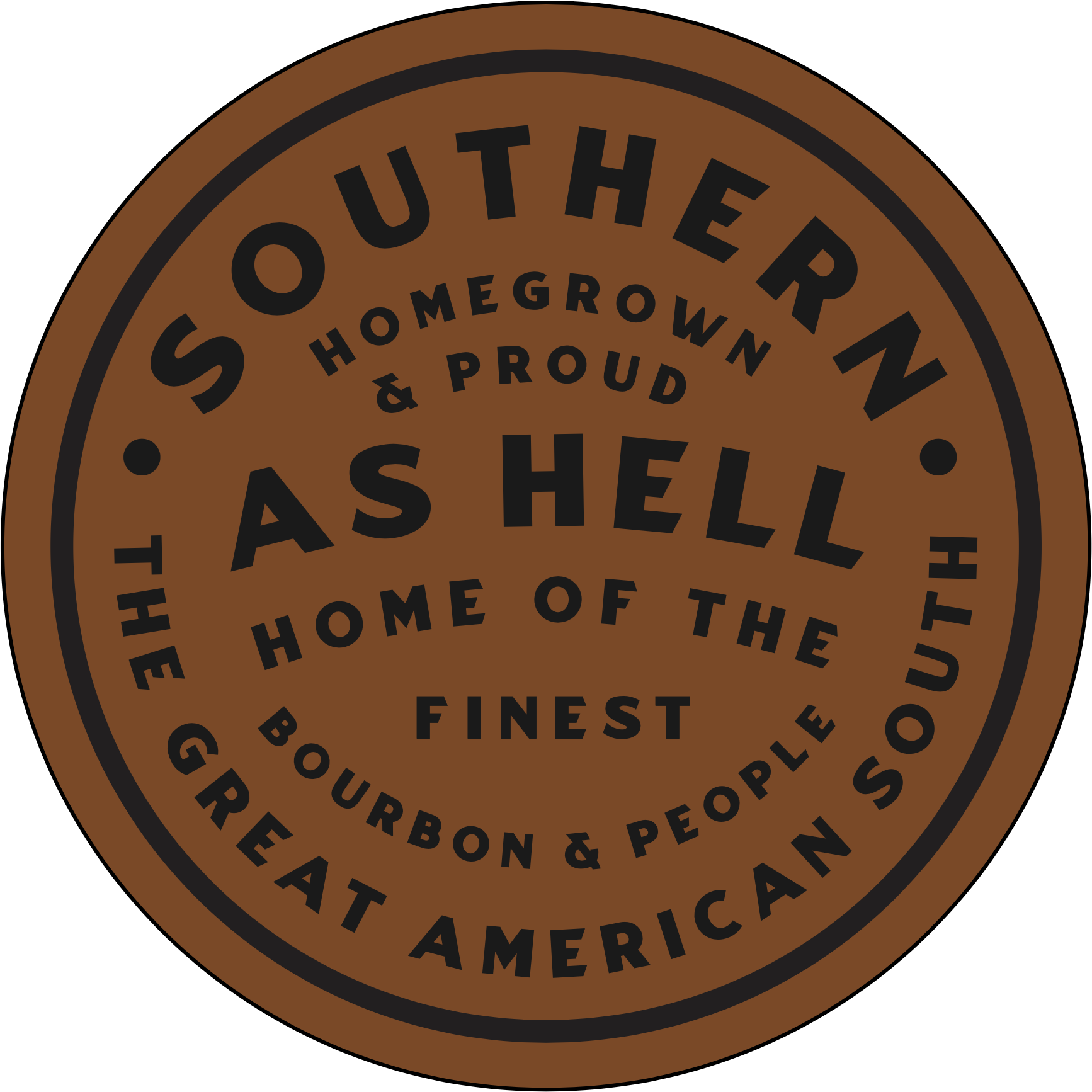 Leather Coaster - Southern as Hell