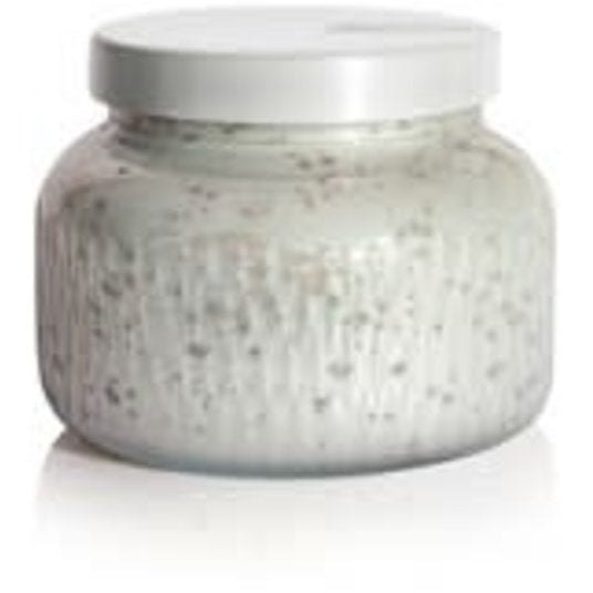 CB White Mercury Glass Etched  Signature Jar