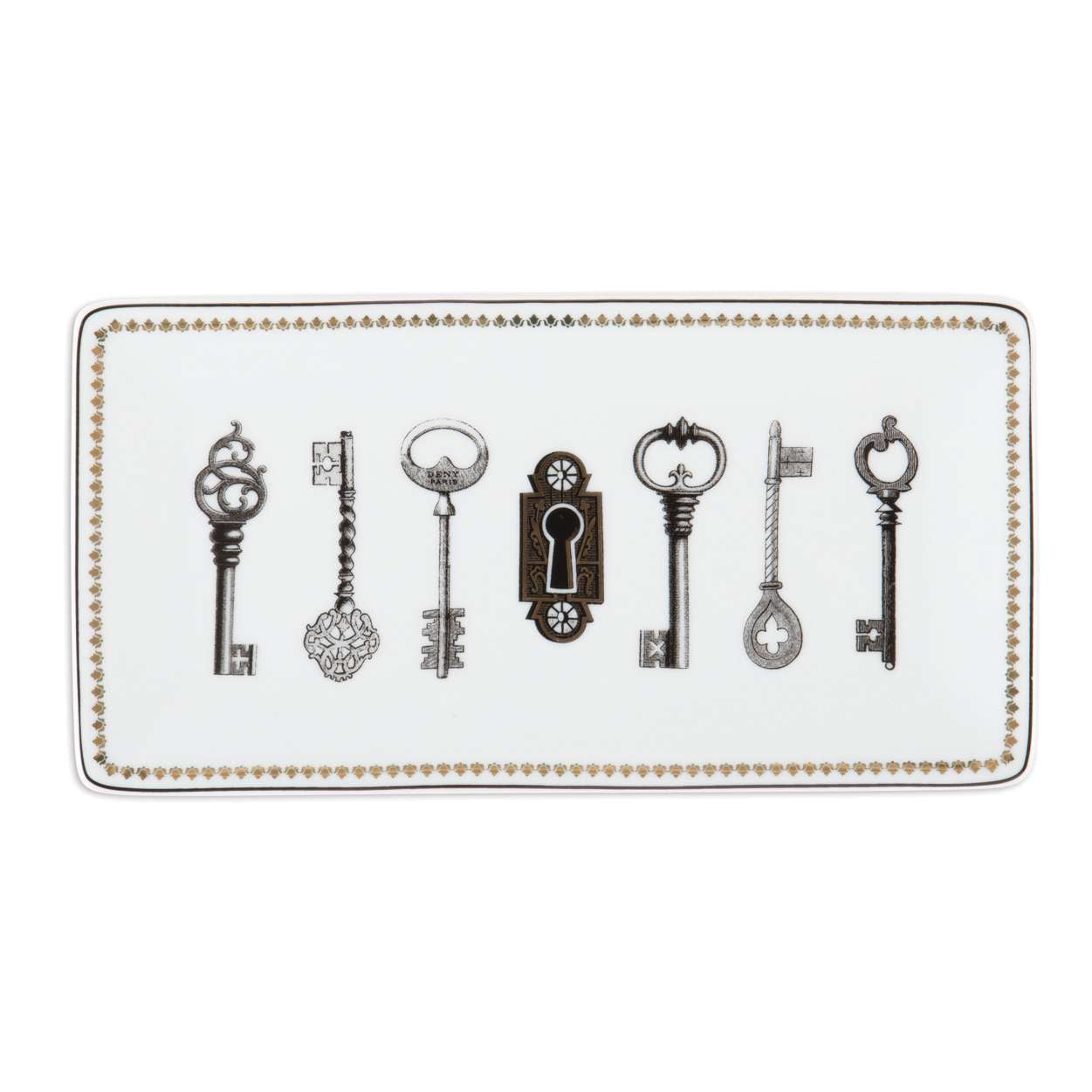 Vintage Keys Porcelain Tray
