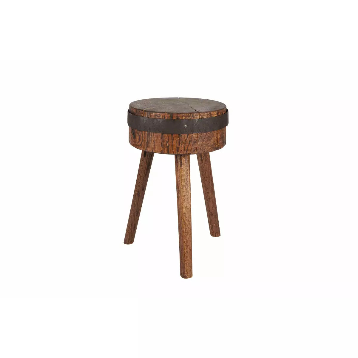 Found Chop Block Stool