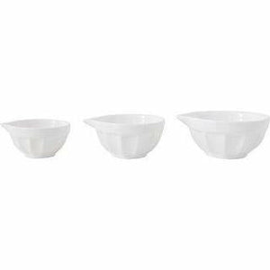 White Stoneware Prep Bowls - Set of 3