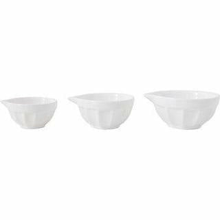 White Stoneware Prep Bowls - Set of 3