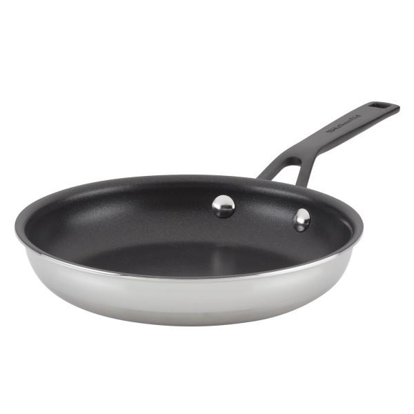KitchenAid 5-Ply Clad Polished Stainless Steel Nonstick Frying Pan - 8.25"