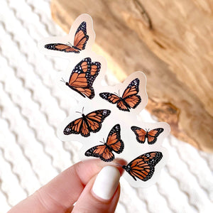 Flying Butterflies Sticker | Clear