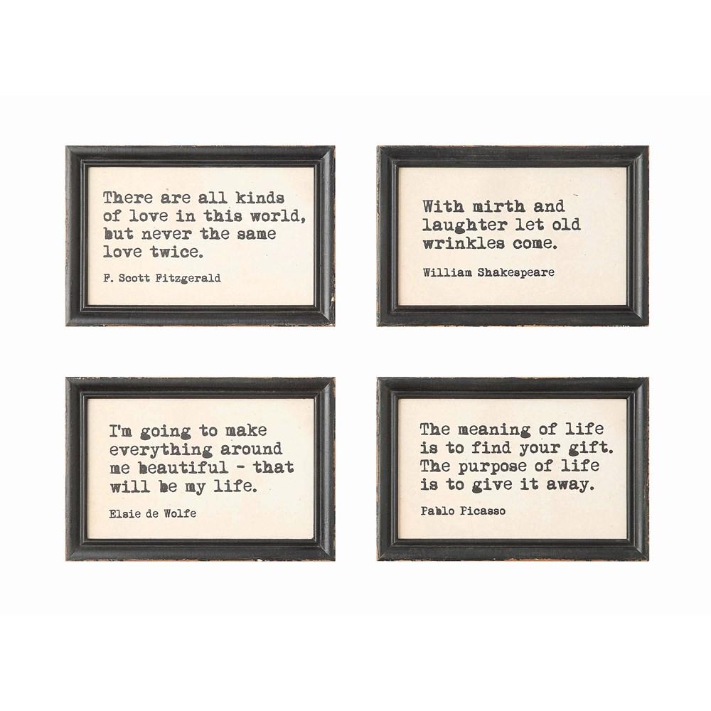 Framed Wall Decor w/Saying