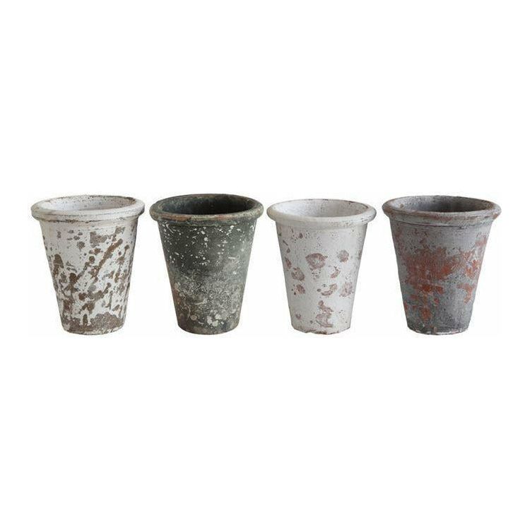 Distressed Clay Pot - 6-1/4" H