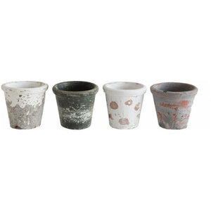 Distressed Clay Pot - 3-1/2" H