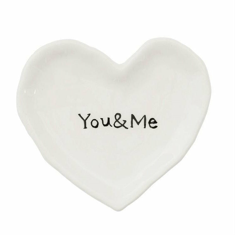 "You & Me" Ceramic Heart Dish