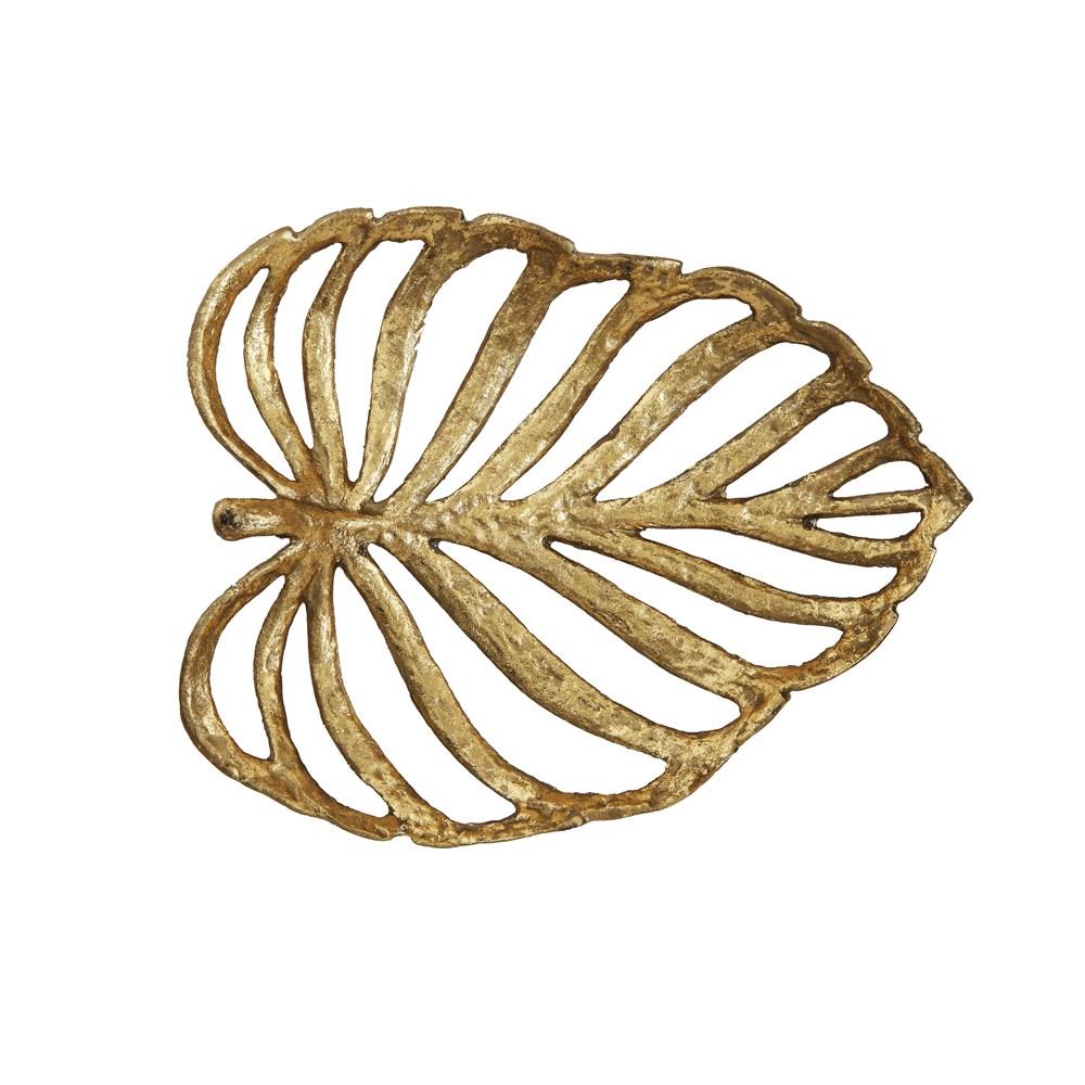 Gold Finished Decorative Cast Iron Leaf