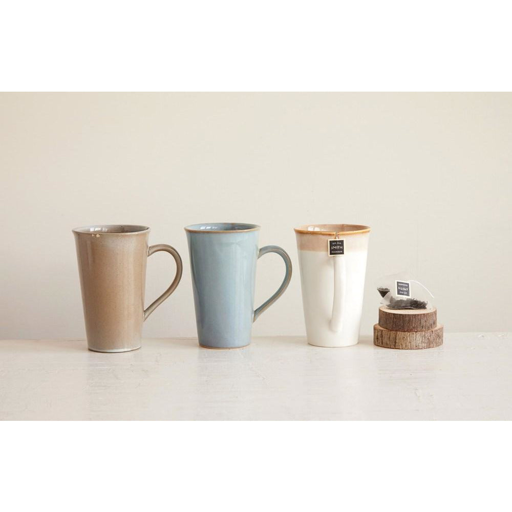 Reactive Glaze Stoneware Mug w/Tea Bag Slot