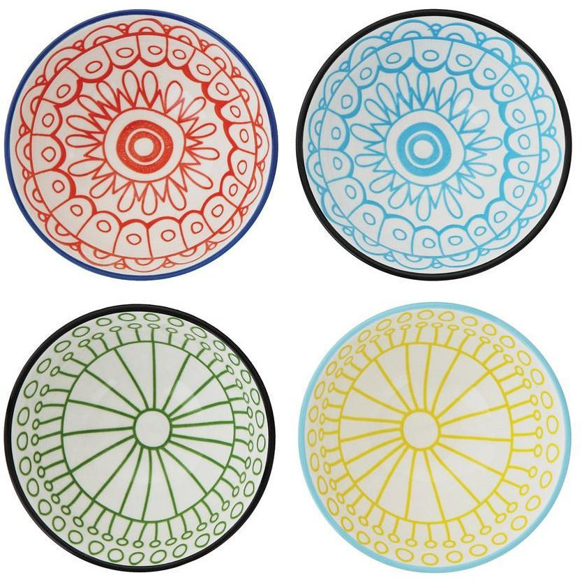 Hand-Stamped Stoneware Bowl