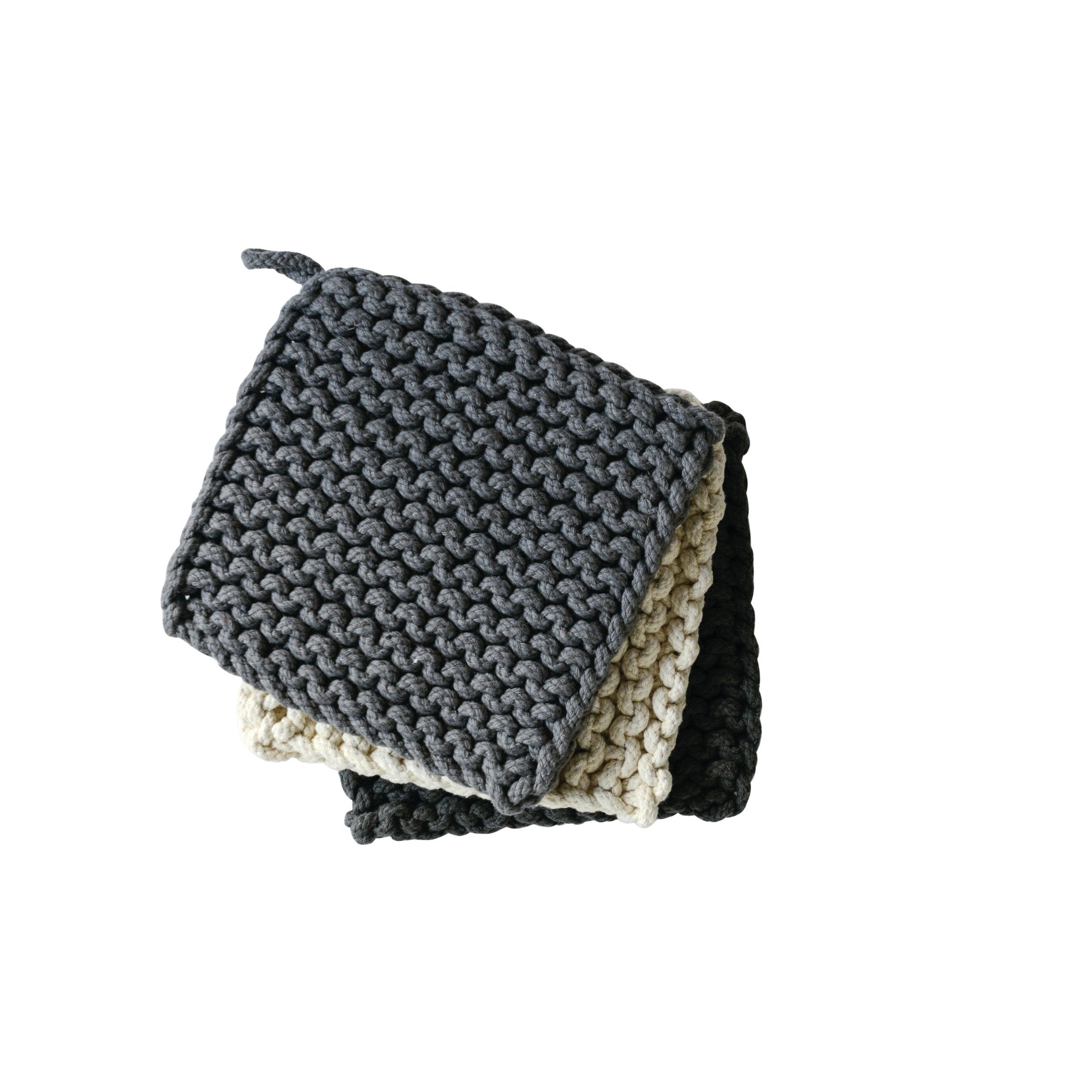 Square Cotton Crocheted Pot Holder