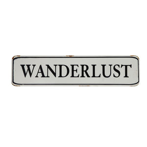 "Wanderlust" Tin Wall Decor