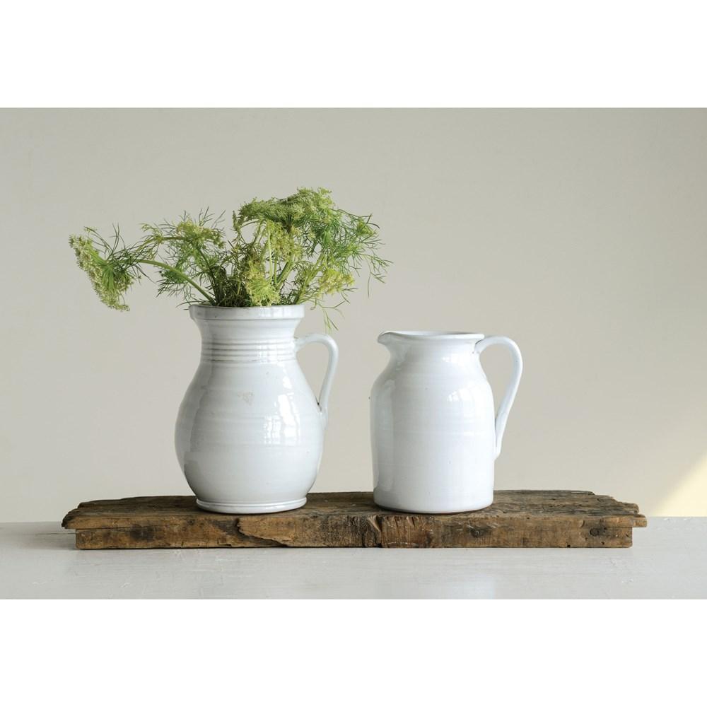 White Terra-cotta Pitcher
