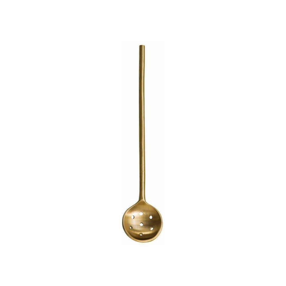 Stainless Steel Olive Spoon w/Antique Brass Finish
