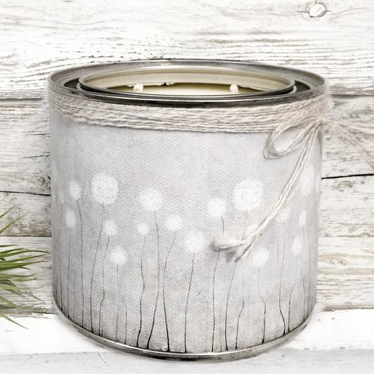 Scented Soy Paint Can Candle Wrapped w/Canvas Art
