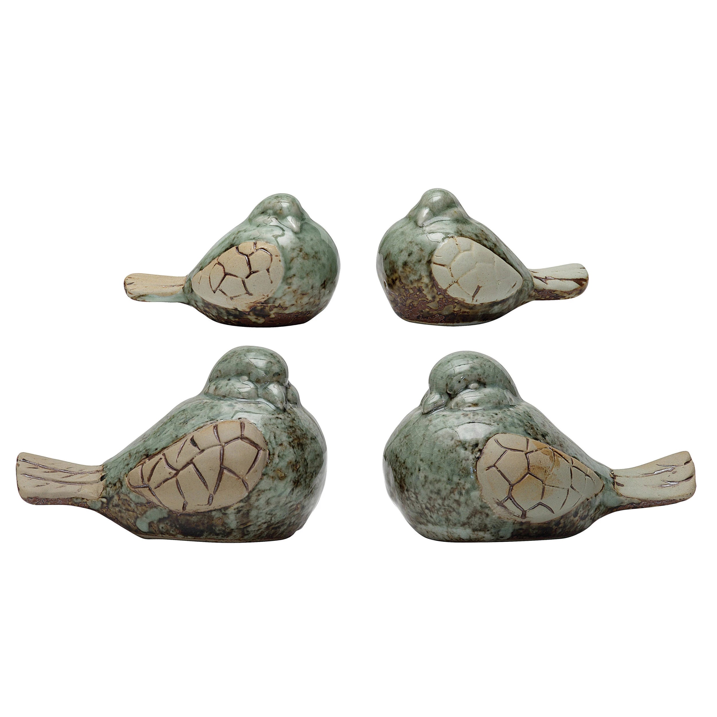 Aqua Stoneware Bird
