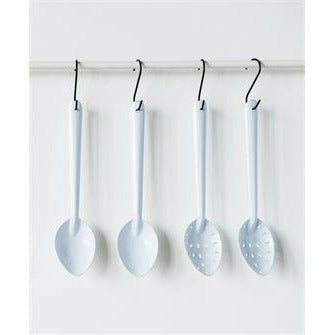 White Enameled Spoon