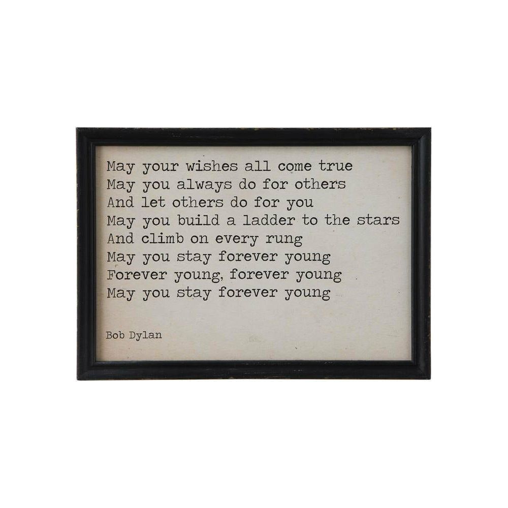 "May Your Wishes …" Wood Framed Wall Decor