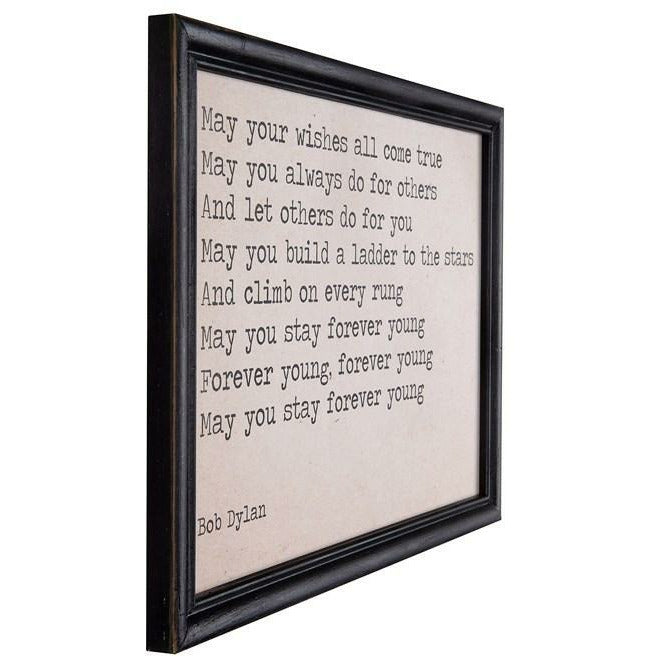 "May Your Wishes …" Wood Framed Wall Decor