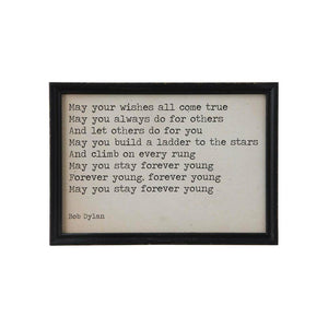 "May Your Wishes …" Wood Framed Wall Decor