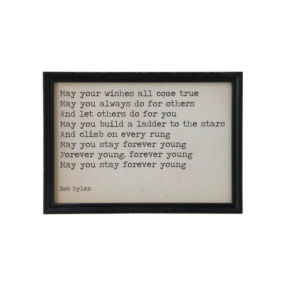 "May Your Wishes …" Wood Framed Wall Decor