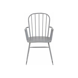 Distressed Black Metal Chair