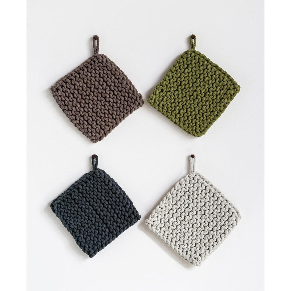 Square Cotton Crocheted Pot Holder