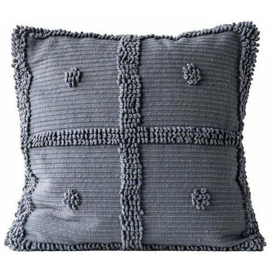 Grey Cotton Chenille Pillow