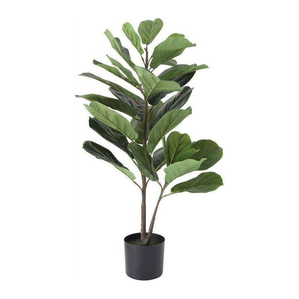 Faux Fiddle Fig Leaf Plant in Pot