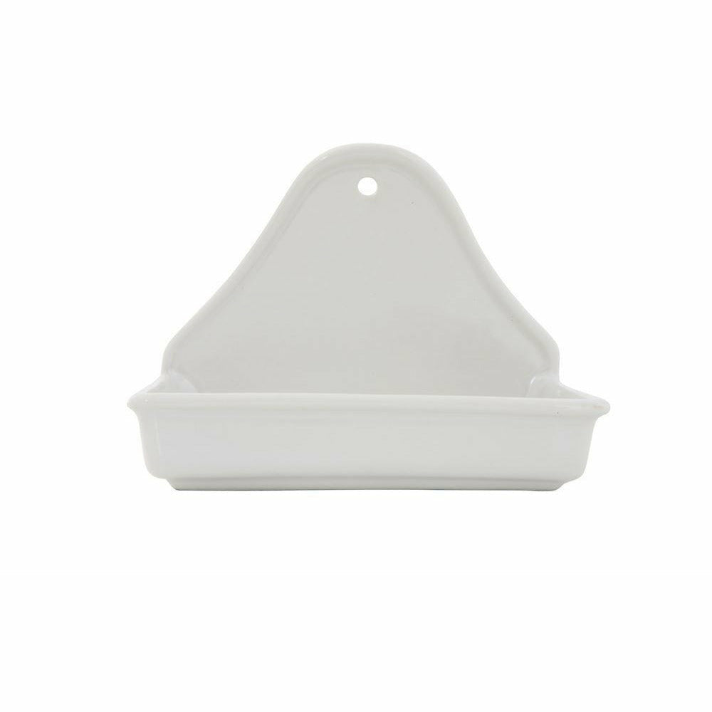 White Stoneware Soap Dish