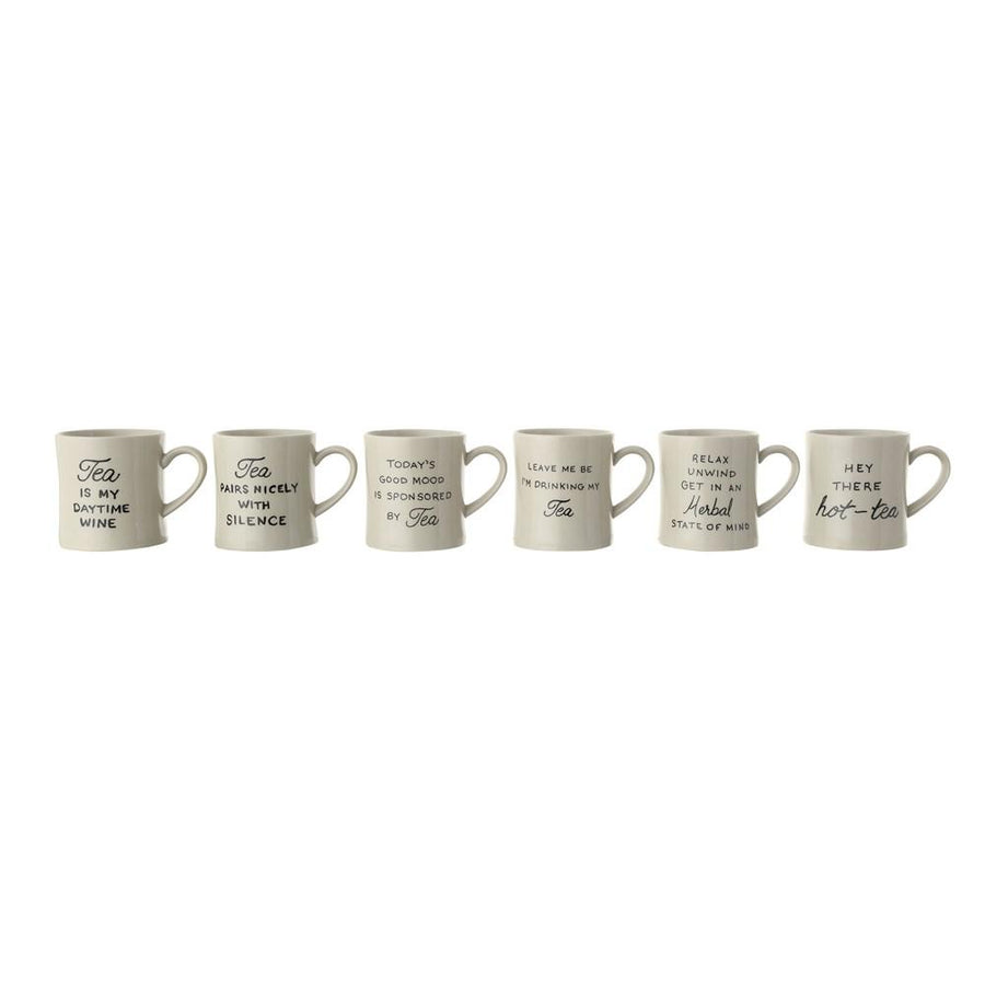 Stoneware Mug w/ Tea Saying