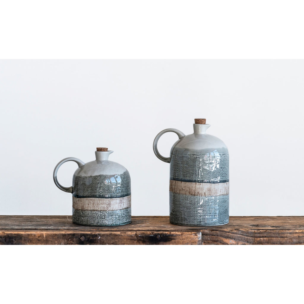 Ceramic Jug w/Cork Stopper