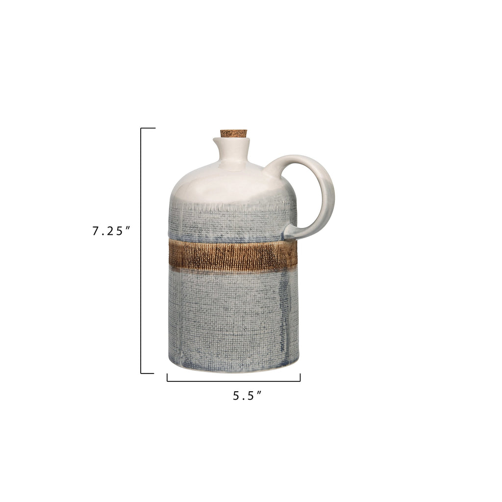 Ceramic Jug w/Cork Stopper