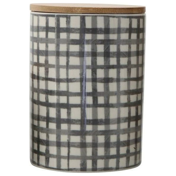 Stoneware Canister w/ Bamboo Lid
