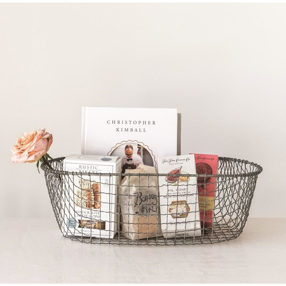Handmade Oval Wire Basket