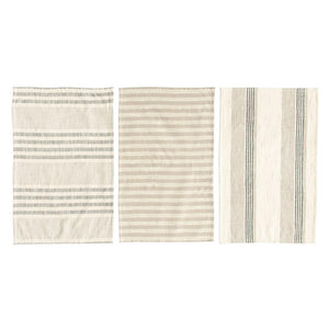 S/3 Cotton Striped Tea Towels