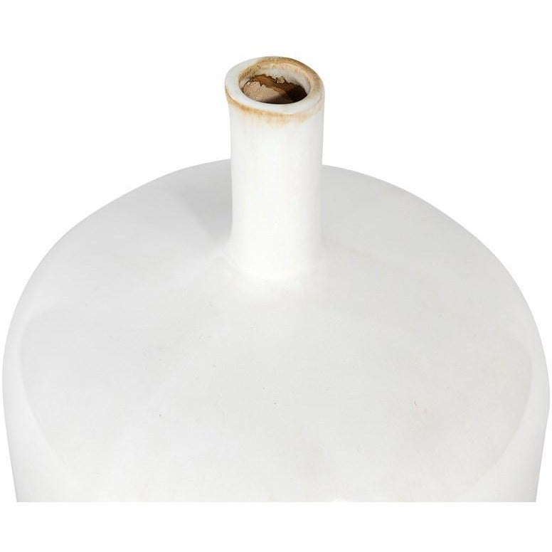 White Reactive Glaze Stoneware Vase