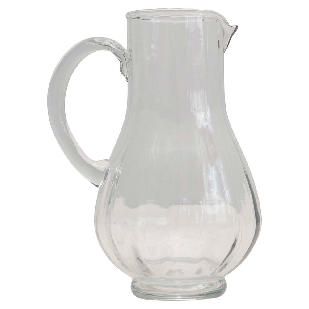 Hand-Blown Glass Pitcher - Large