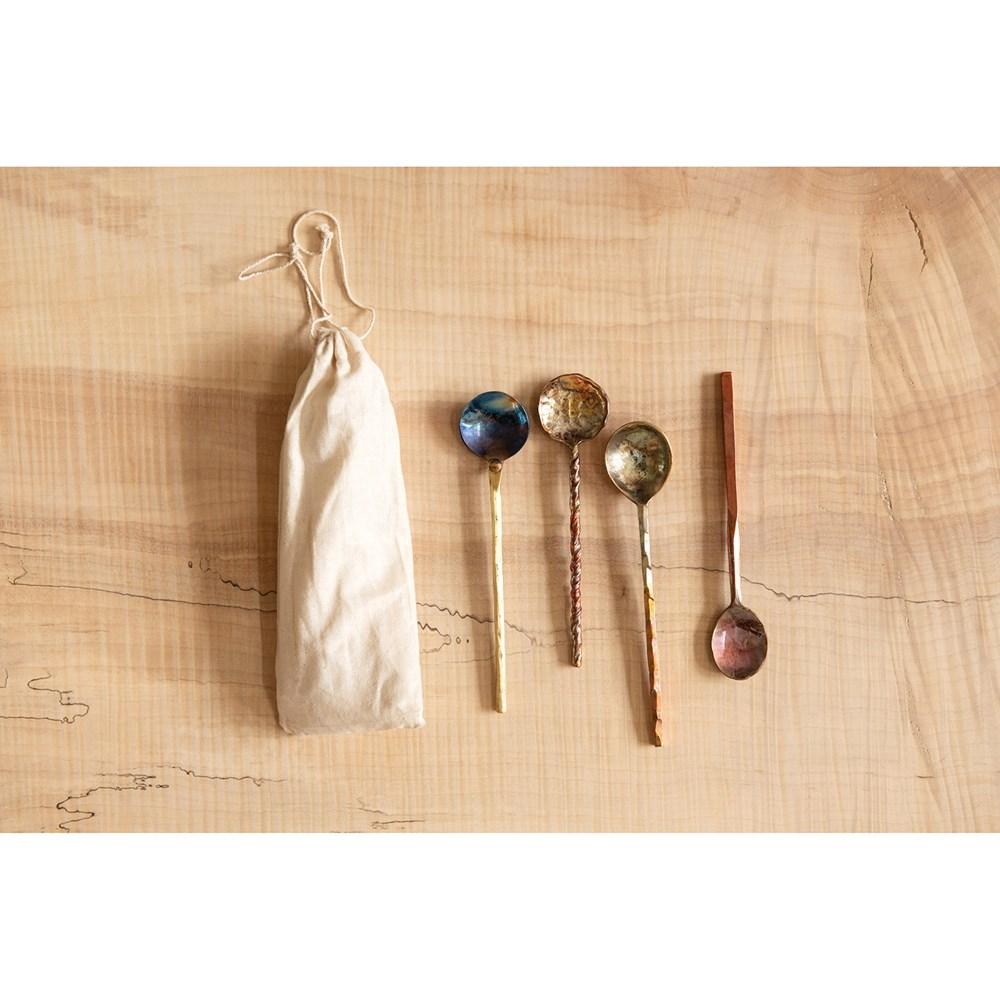 Hand-Forged Copper Spoons w/Burnt Finish