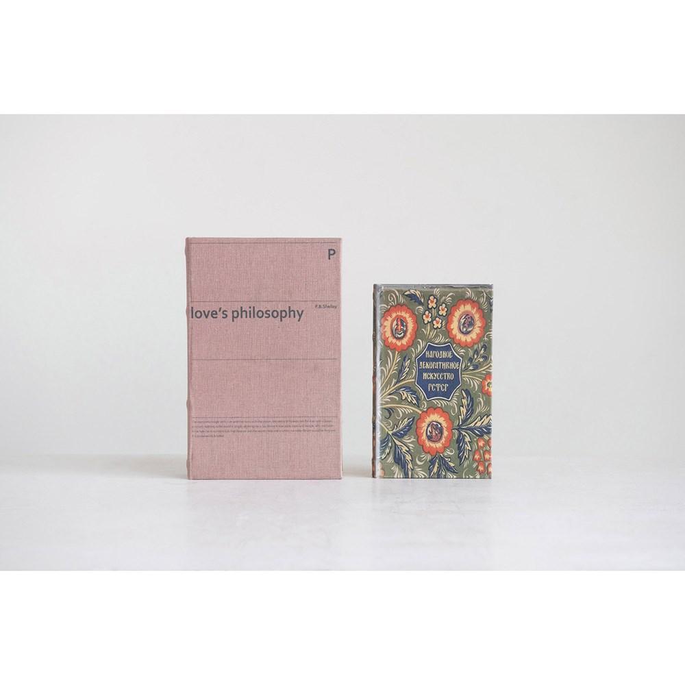 "Love's Philosophy" Canvas Book Storage Boxes