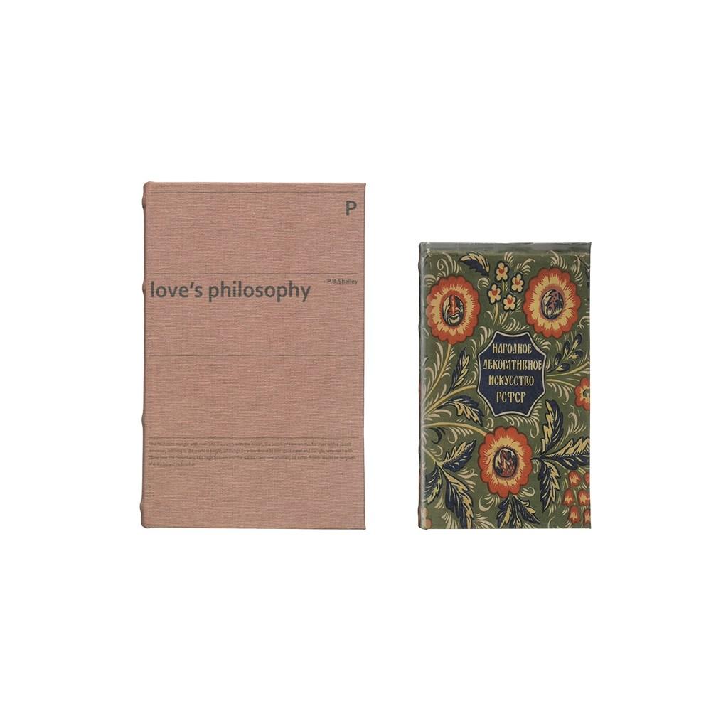 "Love's Philosophy" Canvas Book Storage Boxes