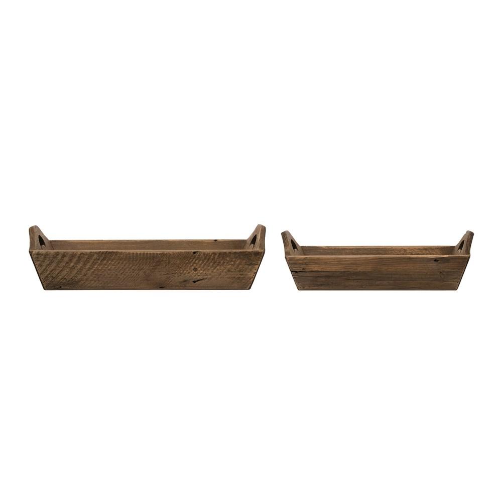 Decorative Wood Trays w/Handles