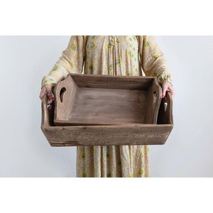Decorative Wood Trays w/Handles