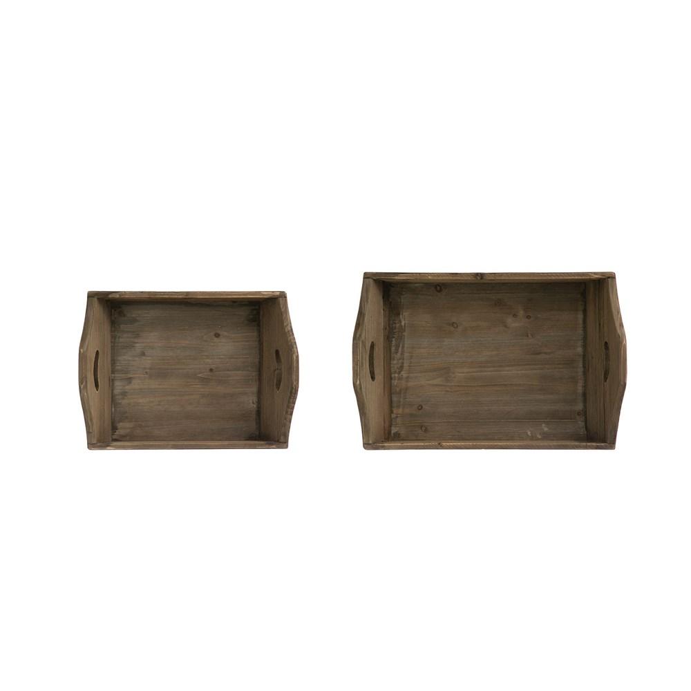Decorative Wood Trays w/Handles