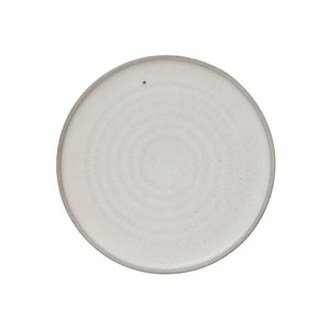 Matte White Round Stoneware Plate