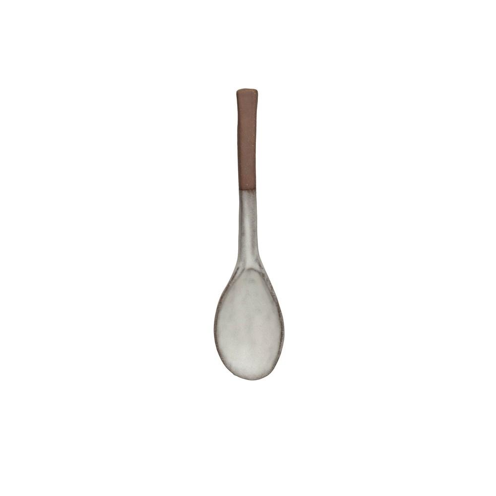 White Stoneware Spoon