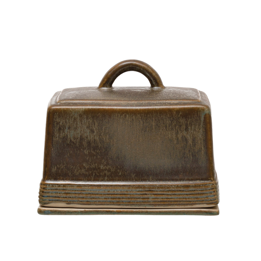 Rustic Stoneware Butter Dish