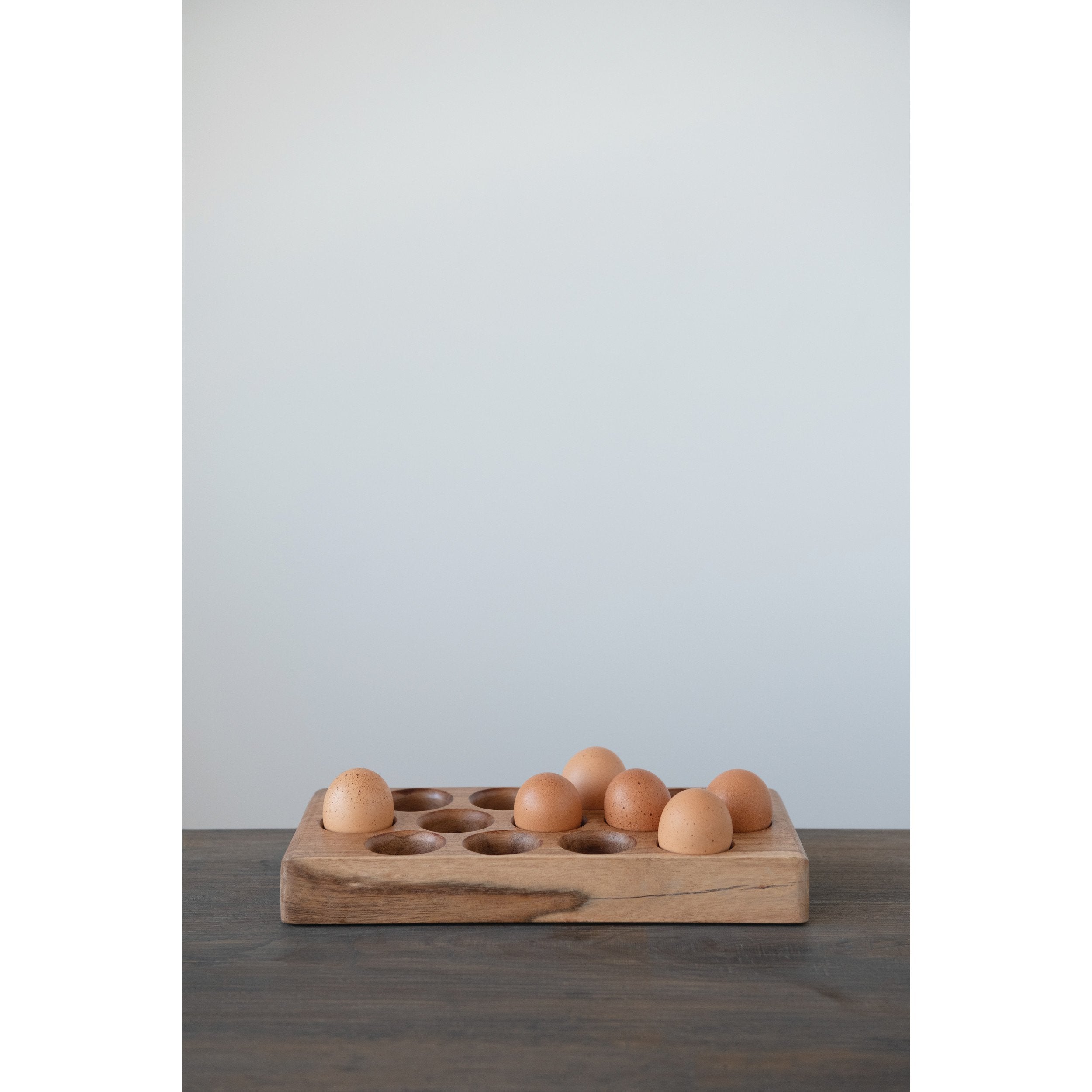 Acacia Wood Egg Tray